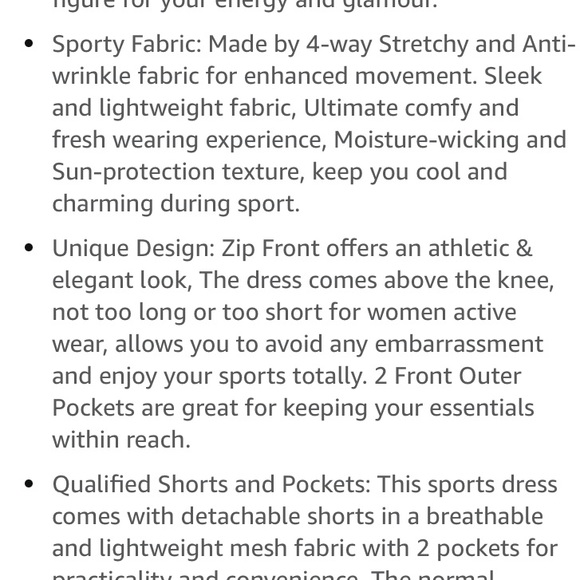 NWOT Tennis / Golf / Sport Dress and Shorts Size Large - Picture 5 of 6